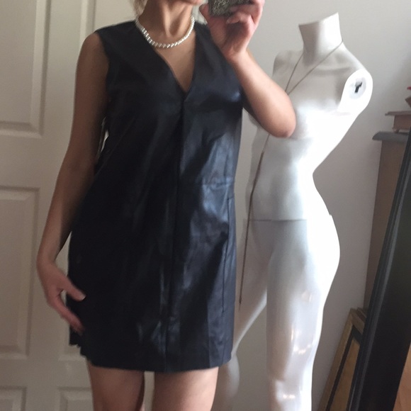 Forever 21 Dresses & Skirts - Faux black leather mini dress M new